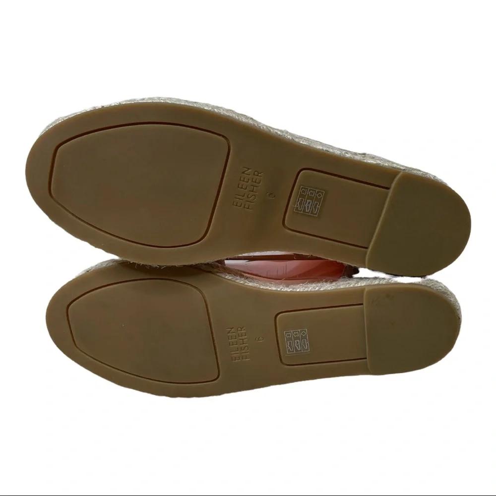 Eileen Fisher Lee Espadrilles 6 Slip-On Flat Loafers Suede Leather Taupe